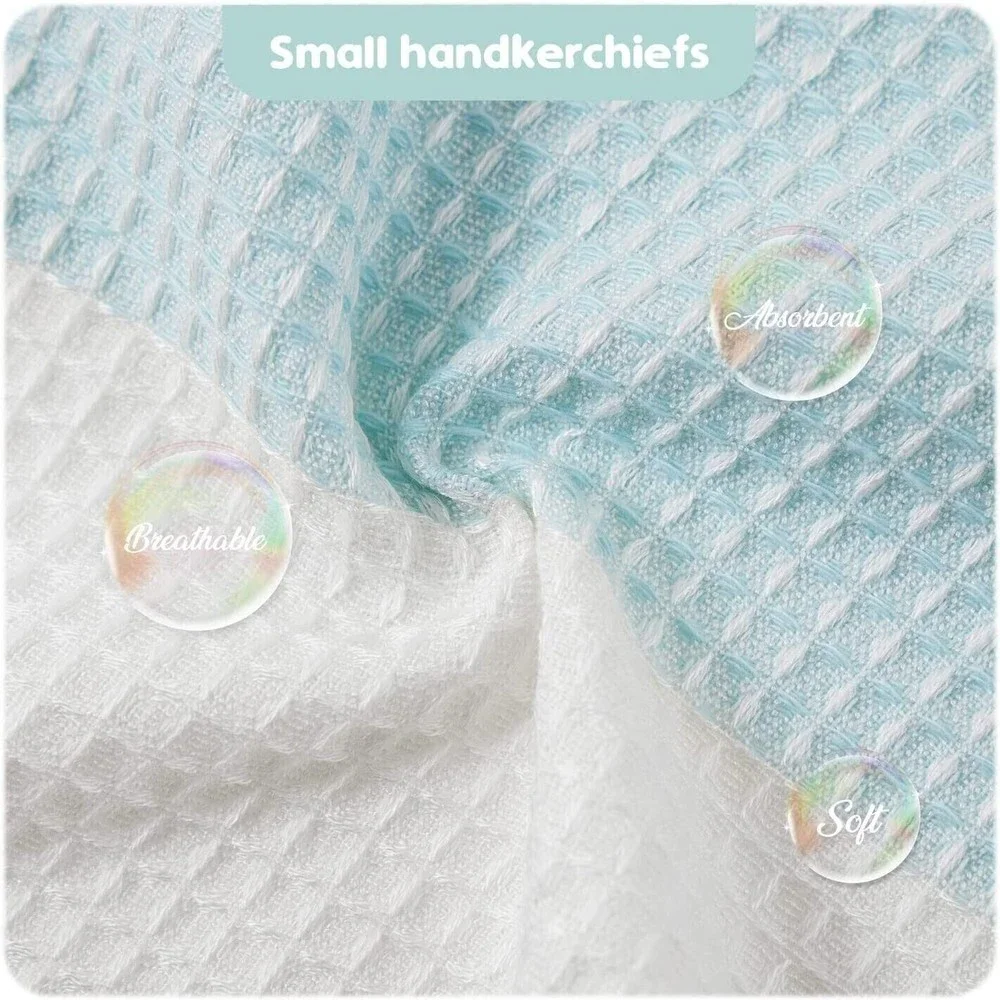 SYNPOS 8 Pack Newborn Bamboo Baby Washcloths 2 Layer Ultra Soft Absorbent 10